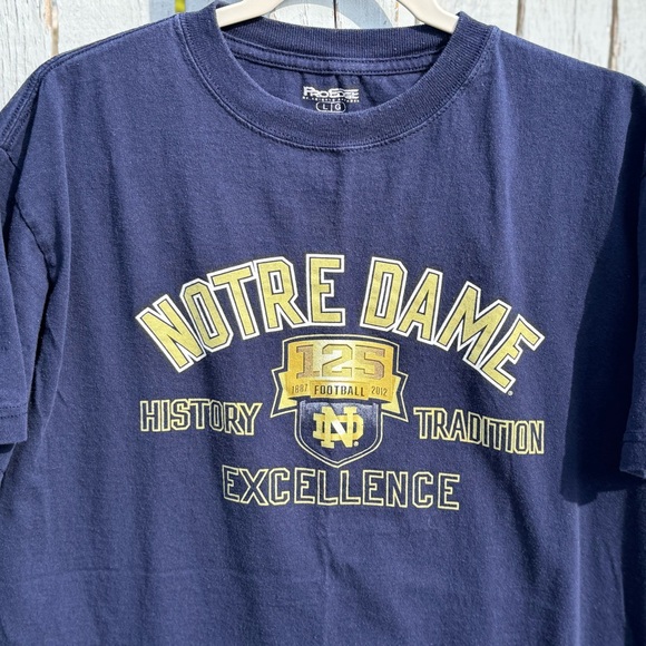 Vintage Notre Dame Men’s T-Shirt Large 125 years Football 2012 Fighting Irish - Picture 3 of 6